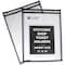 C-Line Products Shop Ticket Holder, Stitched, 11"x14", 25/BX, Clear Vinyl 25PK CLI46114 - alternate 1